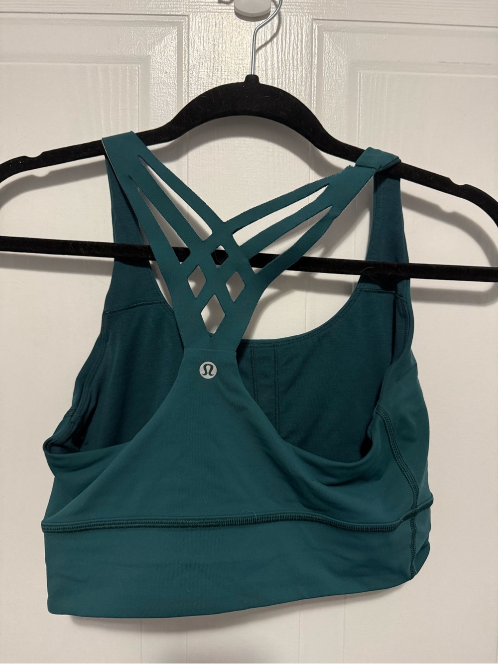 Lululemon Women's Teal Strappy Back Sports Bra - Picture 2 of 7